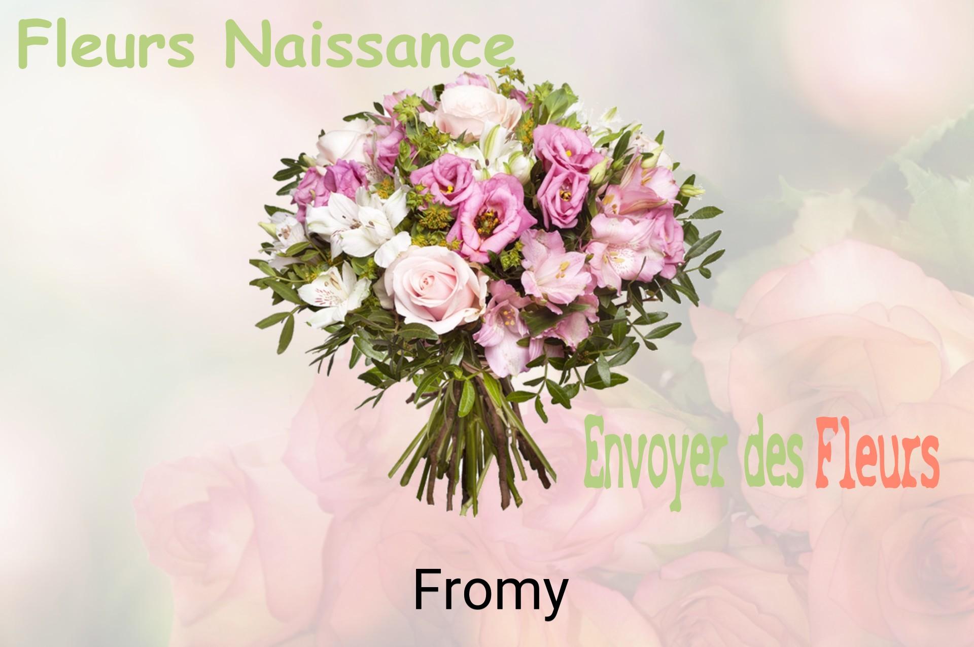 Bouquet de fleurs de naissance livré à Fromy